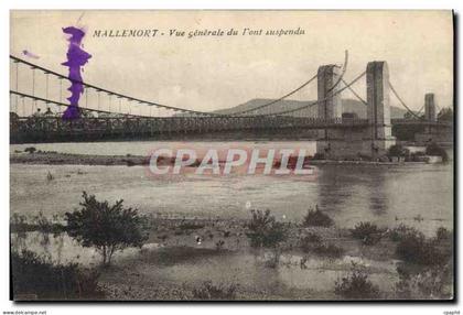 CPA Mallemort vue generale du Pont Suspendu