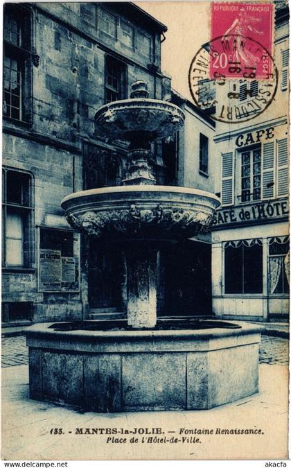 CPA Mantes la Jolie Place de l'Hotel de Ville FRANCE (1378921)