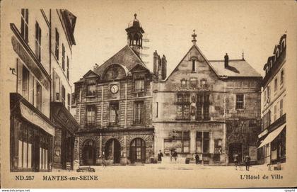 CPA Mantes Sur Seine L'Hotel De Ville