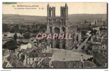 Mantes la jolie CPA Le quartier Notre Dame