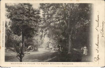 Mantes la Jolie CPA Le square Brieussel Bourgeois