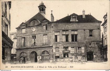 CPA Mantes sur Seine Hotel de ville et le tribunal
