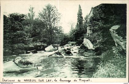 CPA Environ de Mareuil sur lay le barrage de picquet