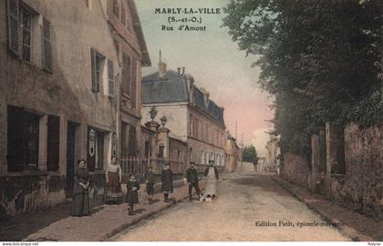 marly la ville - la rue d'amont - villageois