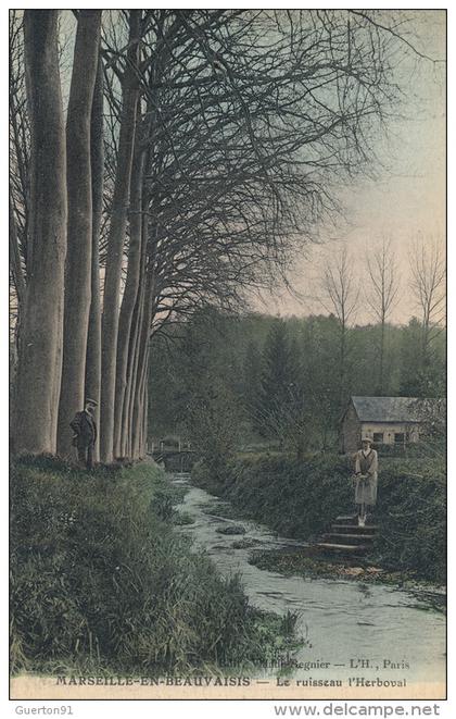 ( CPA 60 )  MARSEILLE-EN-BEAUVAISIS  /  Le ruisseau l' Herboval  -