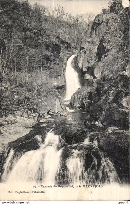 CPA Cascade du Regourdel pres Marvejols