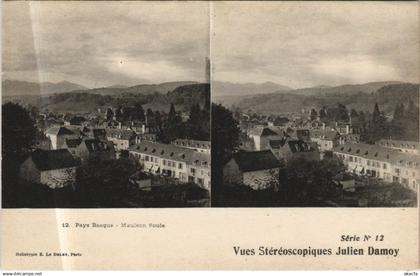 CPA MAULEON-LICHARRE SOULE - Vue Generale - Stereo Postcard (1163770)