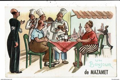 CPA Carte Postale-France-Un bonjour de Mazamet-Fantaisie-1954-VM12304