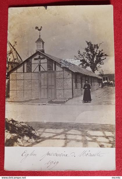 Carte Photo - Eglise provisoire de Méaulte
