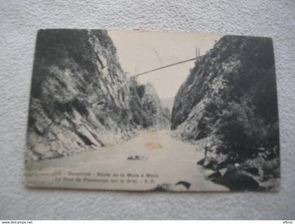 Cpa 1913, route de la Mure à Mens, le pont de Ponsonnas sur le Drac, Isère