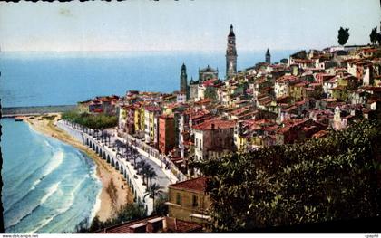 CPA La Cote d'Azur Menton A M vue generale du Vieux Menton