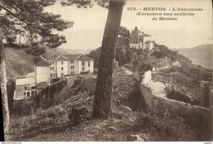 CPA Menton L'Annonciate Excursion aux environs de Menton