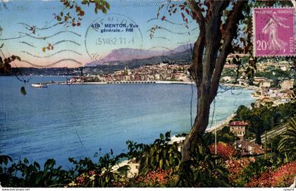 CPA Menton Vue generale