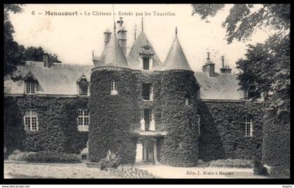 95 - MENUCOURT --  Le château - Entrée par les tourelles