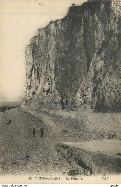 CPA Mers les bains la falaise