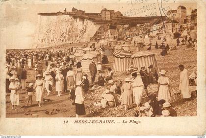 CPA Mers les bains la plage