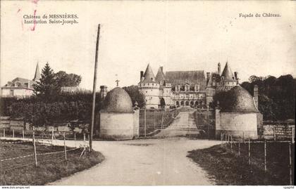 CPA Mesnieres Chateau de Instiution Saint Joseph Facade du chaetau
