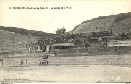CPA Mesnil Val Le Casino et la Plage