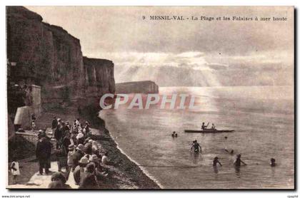 Mesnil Val - La Plage et les Falaises - CPA