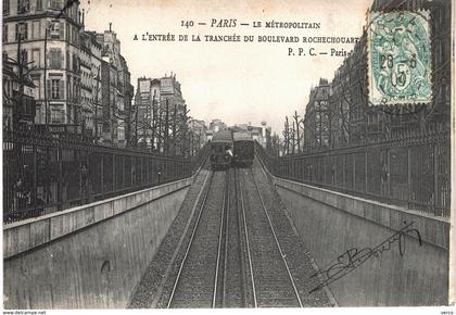 Carte postale ancienne de PARIS - METRO