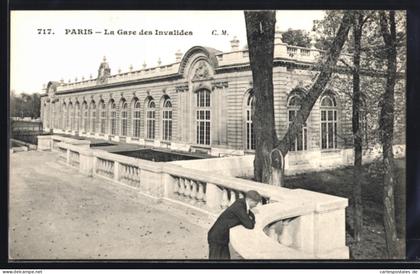 CPA Paris, La Gare des Invalides