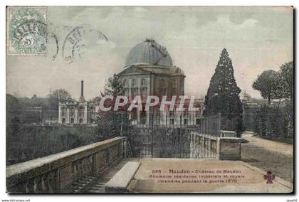 CPA Meudon Chateau de Meudon Ancienne residence imperiale et royale incendiee penant le guerre 1870 Observatoire