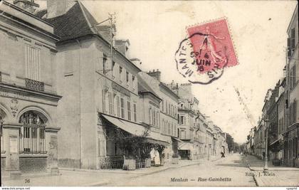 CPA Meulan Rue Gambetta