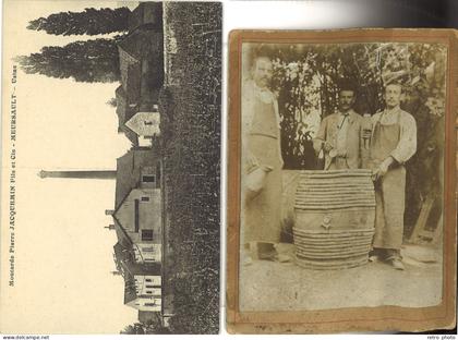 TB/B 21 – 1 Cpa & 1 photo - Meursault – Photo sur carton 1896 (même provenance)