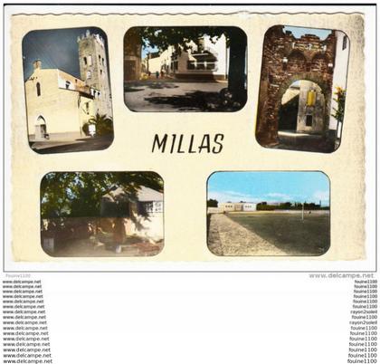 carte ( format 15 x 10,5 cm )  millas  ( recto verso )