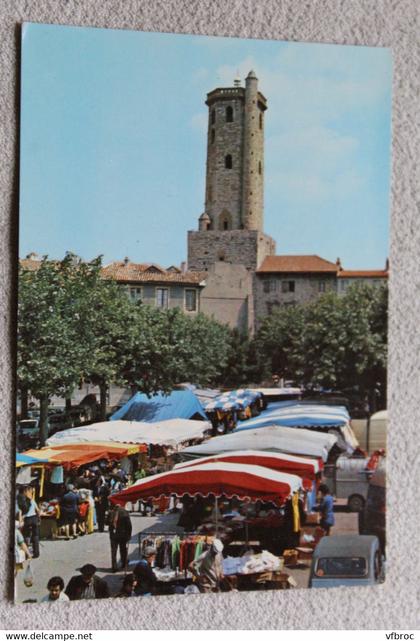 Cpm, Millau, le marché sous le beffroi, Aveyron 12