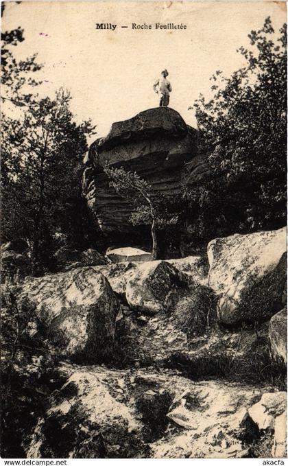 CPA MILLY-la-FORET Roche Feuilletee (1355064)