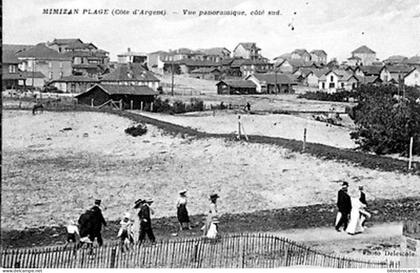 D40 CPA < MIMIZAN-PLAGE < Vue Animée PANORAMIQUE CÔTE SUD