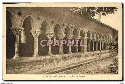CPA Cloitre de Moissac vue interieure