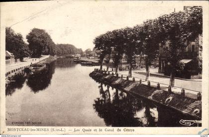 CPA Montceau Les Mines Les Quais Et Le Canal