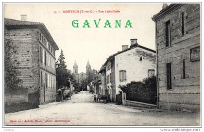 82 MONTECH - Rue Lafeuillade   (Recto/Verso)