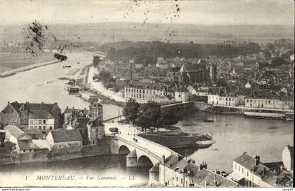 Montereau CPA Vue generale