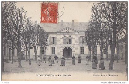 Montesson 78 -  Mairie - Editeur Nardo à Montesson - Cachet Montesson 1908