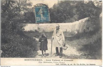 CPA Montfermeil Jean Valjean et cosette
