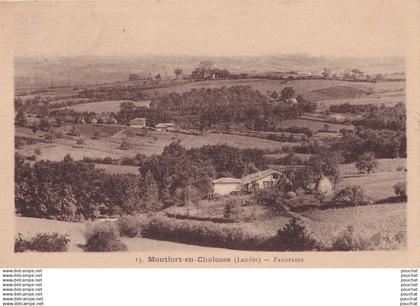 Y11-40) MONTFORT EN CHALOSSE (LANDES) PANORAMA  - ( 2 SCANS )