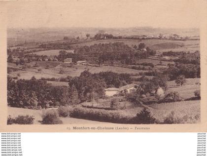 Y11-40) MONTFORT EN CHALOSSE (LANDES) PANORAMA  - ( 2 SCANS )