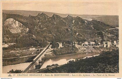 CPA Chateau Regnault Gare de Montherme Le Pont et la Meuse