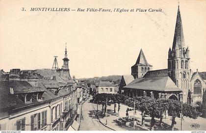 France - Montivilliers (76) Rue Félix-Faure, l'église et Place Carnot - Ed. E.L.D. 3