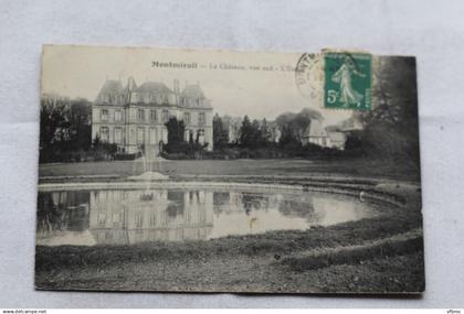Montmirail, le château, vue sud, l'étang, Marne 51
