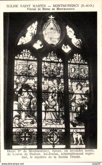 CPA Eglise Saint martin Montmorency Vitrail de Henri de Montmorency