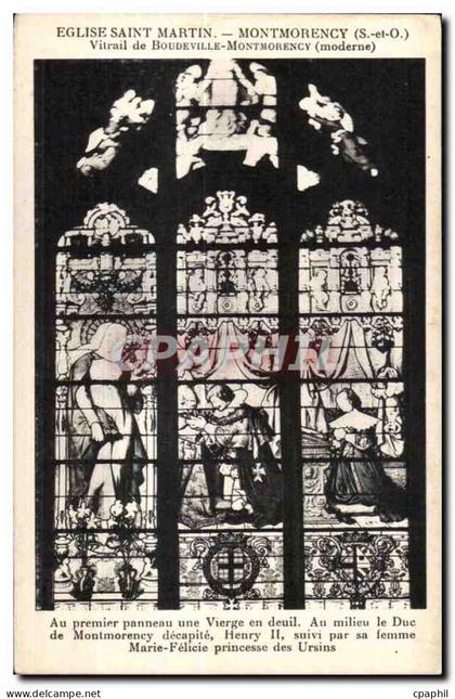 CPA Eglish Saint Martin Montmorency (S et-O) Vitrail de Boudeville Montmorency (moderne)