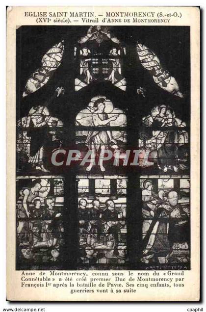 CPA Eglish Saint Martin Montmorency (S et-O) (XVI siecle) Vitrail d Anne De Montmorency