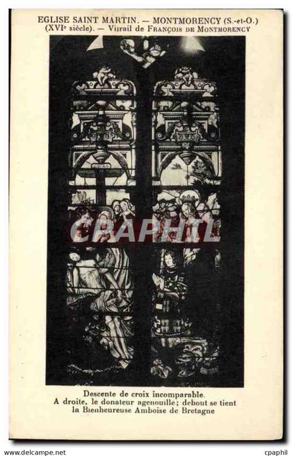 CPA Montmorency Eglise Saint Martin Vitrail de Francois de Montmorency