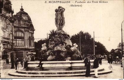 Montpelier - Fontaine des Trois Graces - Galeries CPA