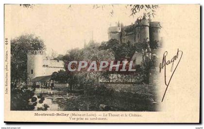 Montreuil Bellay CPA LE Thouet et le chateau Vue prise du Nord Ouest