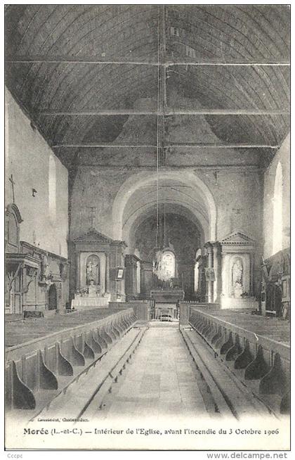 CPA Morée intérieur de l´Eglise avant l´Incendie du 3 octobre 1906